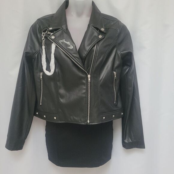 Disney Cruella Moto Jacket Speak of the DeVil 101 Dalmatians Junior XL New OOS - Picture 5 of 16